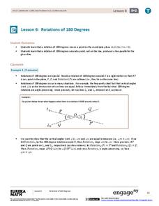 Rotations of 180 Degrees Lesson Plan Rotations of 180 Degrees Lesson Plan