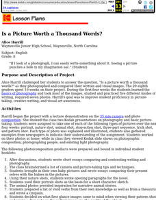 Is a Picture Worth a Thousand Words? Lesson Plan Is a Picture Worth a Thousand Words? Lesson Plan