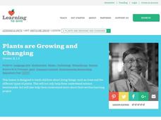 Plants are Growing and Changing Lesson Plan Plants are Growing and Changing Lesson Plan