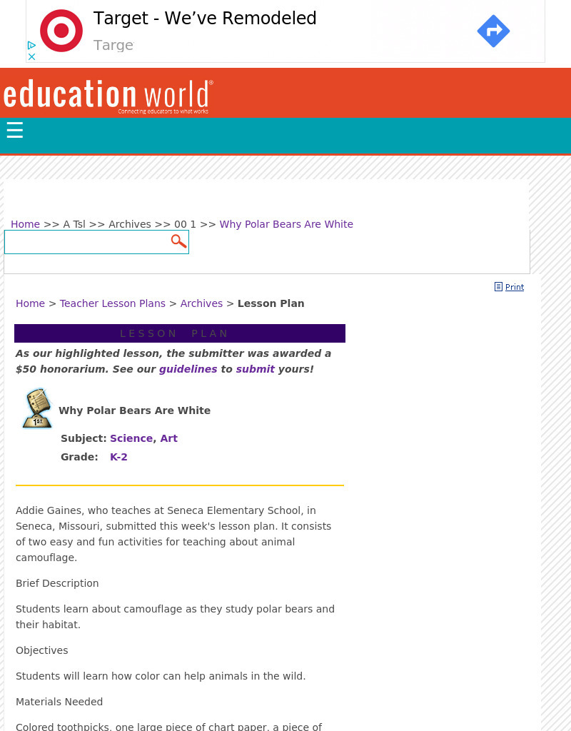 Why are Polar Bears White Lesson Plan Why are Polar Bears White Lesson Plan