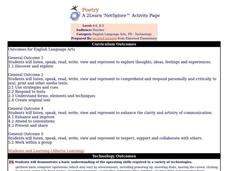 Poetry Lesson Plan Poetry Lesson Plan