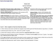 Poetry Unit Lesson Plan Poetry Unit Lesson Plan