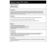 Popcorn Literacy Lesson Plan Popcorn Literacy Lesson Plan