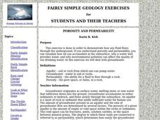 Porosity And Permeability Lesson Plan Porosity And Permeability Lesson Plan