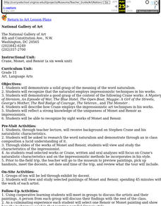 National Gallery of Art Lesson Plan National Gallery of Art Lesson Plan