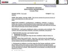 Pre-Algebra Lesson Plan Pre-Algebra Lesson Plan