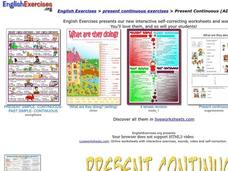 Present Continuous Interactive Present Continuous Interactive