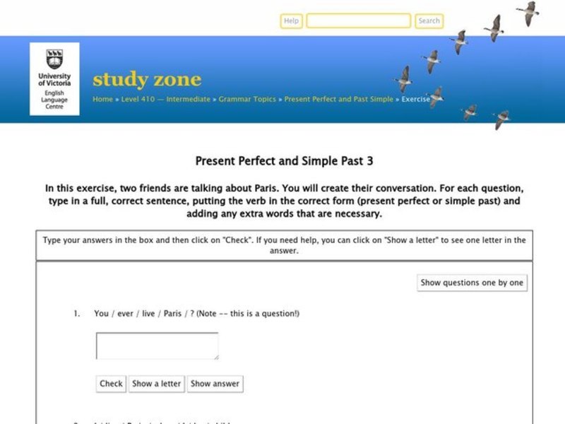Present Perfect and Past Simple Interactive Present Perfect and Past Simple Interactive