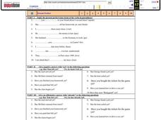 Present Perfect Tense Lesson Plan Present Perfect Tense Lesson Plan