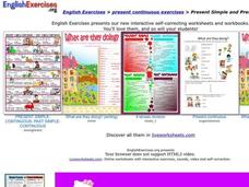 Present Simple and Present Continuous Interactive Present Simple and Present Continuous Interactive