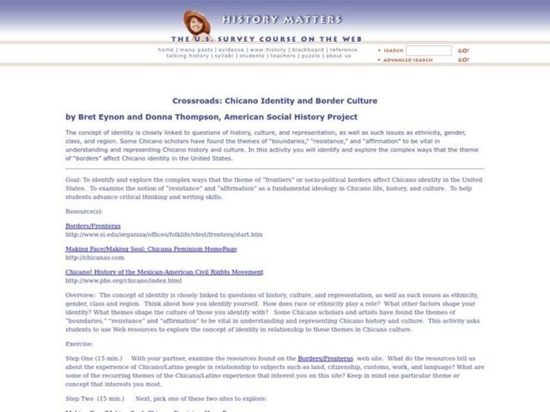 Crossroads: Chicano Identity and Border Culture Lesson Plan Crossroads: Chicano Identity and Border Culture Lesson Plan
