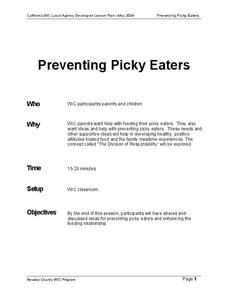 Preventing Picky Eaters Lesson Plan Preventing Picky Eaters Lesson Plan
