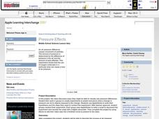 Pressure Effects Lesson Plan Pressure Effects Lesson Plan