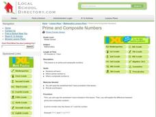Prime and Composite Numbers Lesson Plan Prime and Composite Numbers Lesson Plan