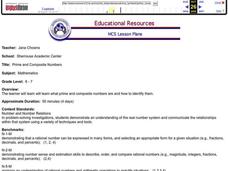 Prime and Composite Numbers Lesson Plan Prime and Composite Numbers Lesson Plan