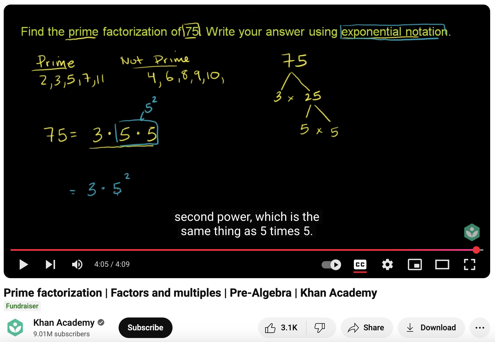 Prime Factorization, Factors and Multiples, Pre-Algebra Instructional Video Prime Factorization, Factors and Multiples, Pre-Algebra Instructional Video