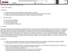 Prime Numbers Lesson Plan Prime Numbers Lesson Plan