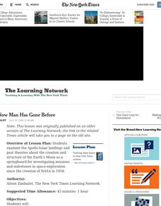 Where Now Man Has Gone Before Lesson Plan Where Now Man Has Gone Before Lesson Plan