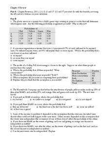 Probability Worksheet Probability Worksheet