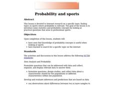 Probability and Sports Lesson Plan Probability and Sports Lesson Plan