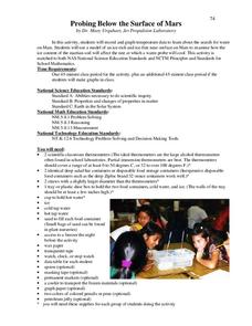 Probing Below the Surface of Mars Lesson Plan Probing Below the Surface of Mars Lesson Plan