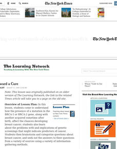 Race Toward a Cure Lesson Plan Race Toward a Cure Lesson Plan