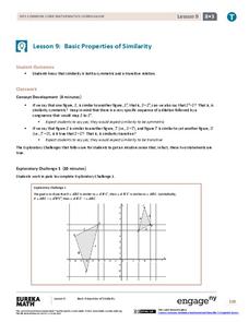 Basic Properties of Similarity Lesson Plan Basic Properties of Similarity Lesson Plan