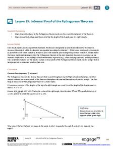 Informal Proof of the Pythagorean Theorem Lesson Plan Informal Proof of the Pythagorean Theorem Lesson Plan