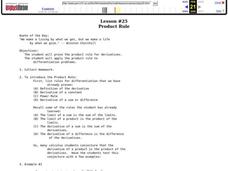 Product Rule Lesson Plan Product Rule Lesson Plan