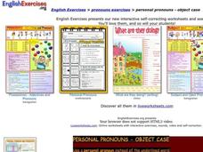 Pronouns Worksheet Pronouns Worksheet