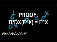 Proof: d/dx(e^x) = e6x Video Proof: d/dx(e^x) = e6x Video