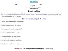 Proofreading Worksheet Proofreading Worksheet