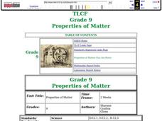 Properties of Matter Lesson Plan Properties of Matter Lesson Plan