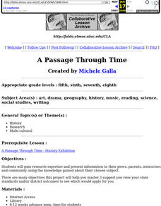 A Passage Through Time Lesson Plan A Passage Through Time Lesson Plan