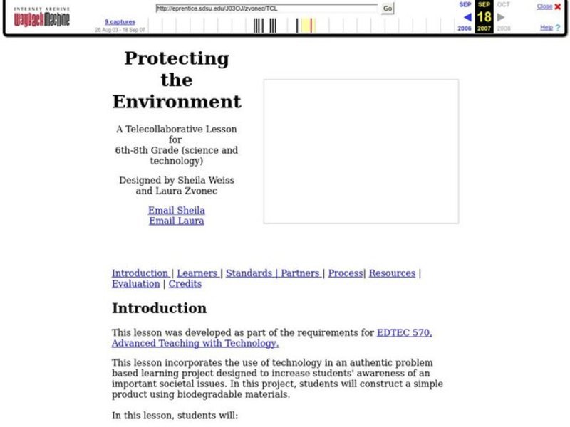 Protecting the Environment Lesson Plan Protecting the Environment Lesson Plan