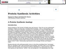 Protein Synthesis Activities Lesson Plan Protein Synthesis Activities Lesson Plan