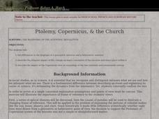 Ptolemy, Copernicus, & the Church Lesson Plan Ptolemy, Copernicus, & the Church Lesson Plan