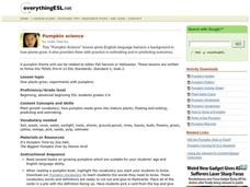 Pumpkin Science Lesson Plan Pumpkin Science Lesson Plan
