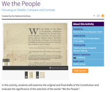 We the People Focusing on Details: Compare and Contrast Interactive We the People Focusing on Details: Compare and Contrast Interactive