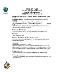 Pythagorean Theorem Lesson Plan Pythagorean Theorem Lesson Plan