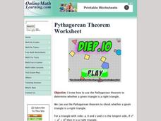 Pythagorean Theorem Worksheet Interactive Pythagorean Theorem Worksheet Interactive