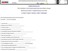 Question Tags Worksheet Question Tags Worksheet