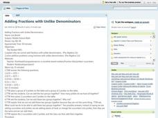 Adding Fractions with Unlike Denominators Lesson Plan Adding Fractions with Unlike Denominators Lesson Plan