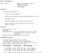 Ratios and Proportions Lesson Plan Ratios and Proportions Lesson Plan