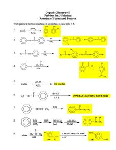 Reaction of Substituted Benzene Lesson Plan Reaction of Substituted Benzene Lesson Plan