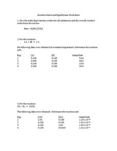 Reaction Rates and Equilibrium Worksheet Worksheet Reaction Rates and Equilibrium Worksheet Worksheet