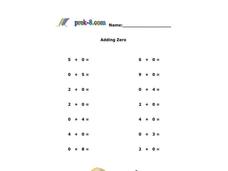 Adding Zero Worksheet Adding Zero Worksheet