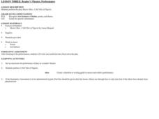 Reader's Theater Lesson Plan Reader's Theater Lesson Plan