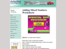 Adding Mixed Numbers Interactive Adding Mixed Numbers Interactive