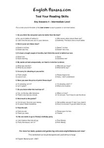 Reading Skills Worksheet Reading Skills Worksheet